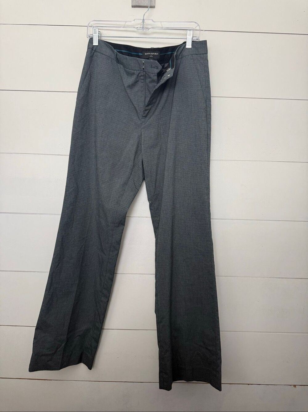 Banana Republic Women’s 12 Ryan Blue Grey Chino Pants Office Core Career